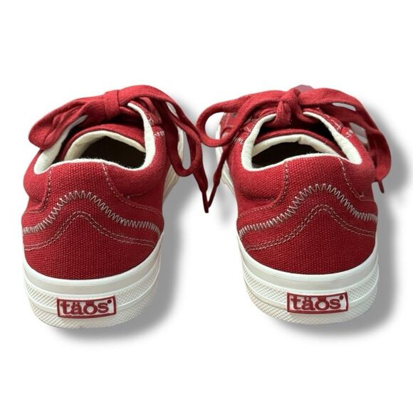 Taos Plim Soul Red Canvas Sneaker Fashion Lace up Casual EverydayWomen’s Size 6 - Picture 4 of 11
